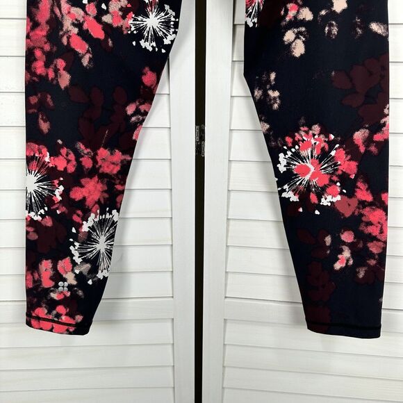 Sweaty‎ Betty The Power 7/8 Length Leggings Black Coral Pink Fireworks Size S - Picture 6 of 9